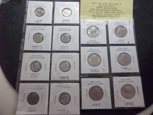 Collection Of 6 Different Brilliant Unc. Washington Quarters & 8 BU Unc Roosevelt Dimes