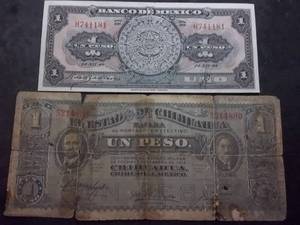 Mexican Peso From 1914, Paper Peso Date Unknown Crisp Unc.