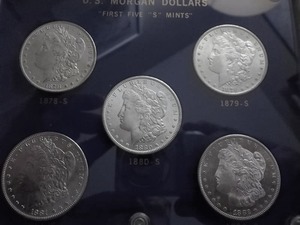 The First 5 S Mints U.S. Morgan Dollars
