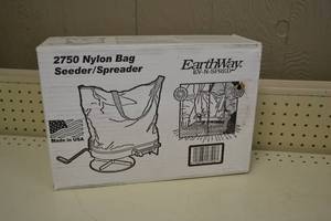 lot 34 image: Earthway Model 2750 Nylon Bag Seeder  Spreader