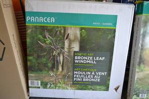 lot 94 image: PANACEA Kinetic Art Bronze Leaf Windmill