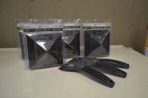 lot 154 image: (4) Boston Harbor Solar Deck Post Lights - Black