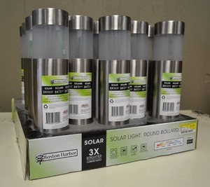 lot 152 image: (20) Boston Harbor Stainless Steel Solar Lights