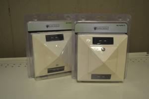 lot 155 image: (2) Boston Harbor Solar Deck Post Lights - White