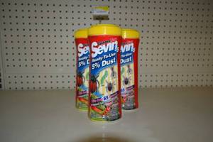 lot 255 image: (3) Sevin-5 Dust Garden Insecticide cans