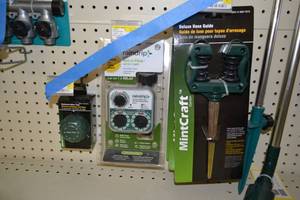 lot 275 image: Rain Drip Water timer and Mintcraft Hose Guides