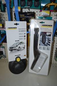 lot 296 image: Karcher Pressure Washer Rotating Wash Brush and Soft Bristle Wash Brush