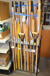 lot 314 image: (15) Assorted Replacement Shovel etc. Handles Wood and Fiberglass