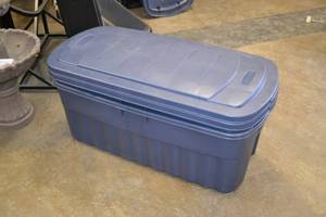 lot 311 image: (2) 50 Gallon Rubbermaid Roughneck Storage Totes