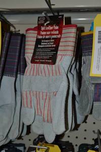lot 452 image: (4) Pair Split Leather Palm Work Gloves Size Large