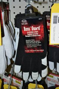 lot 395 image: (6) Pair Boss Goat Skin Work Gloves Size X-Large