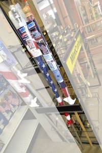 lot 306 image: (2) 2-12 x 4 US Flags On Poles