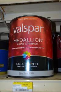 lot 1665 image: (3) 1 Gallon Valspar Medallion Paint & Primer Exterior Latex