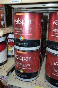 lot 1675 image: (3) 1 Gallon Valspar Medallion Paint & Primer Exterior Latex