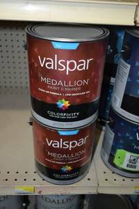 lot 1671 image: (3) 1 Gallon Valspar Medallion Paint & Primer Exterior Latex