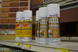 lot 1686 image: (5) Spray Cans Zinsser Stain Blocking Primers & Ceiling Paint