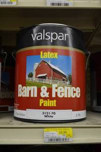 lot 1687 image: (2) 1 Gallon Valspar Latex Barn & Fence Paint