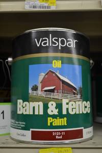 lot 1690 image: (2) 1 Gallon Valspar Oil Barn & Fence Paint