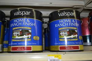 lot 1697 image: (6) 1 Gallon Valspar Home & Ranch Finish Exterior Latex