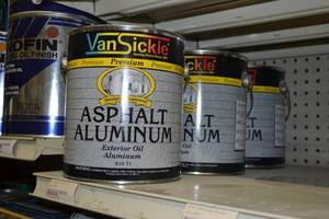 lot 1702 image: (3) 1 Gallon Van Sickle Premium Asphalt Aluminum Exterior Oil