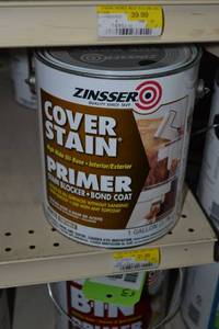 lot 1716 image: (2) 1 Gallon Zinsser Cover Stain High Hide Oil-Base InteriorExterior Primer
