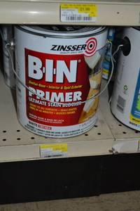 lot 1717 image: (3) 1 Gallon BIN Shellac-Base InteriorSpot Exterior Primer, Ultimate Stain Blocker