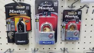 lot 1504 image: (10) Assorted Master Padlocks and More