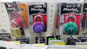 lot 1506 image: (9) Assorted Packages of Master Padlocks and More