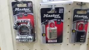 lot 1508 image: (13) Assorted Packages of Master Padlocks and More