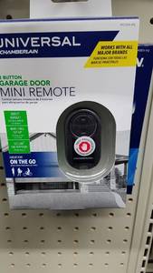 lot 1553 image: (2) Chamberlain Wireless Keypad and 2-Button Garage Door Mini Remote