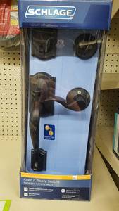 lot 1580 image: Schlage Front Entry Handset - Aged Bronze