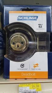 lot 1584 image: (3) Schlage Keyed Deadbolts - Bright Brass