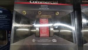 lot 1603 image: (9) ProSource Commercial Locking Door Knobs  - Grade 2 Stainless Steel
