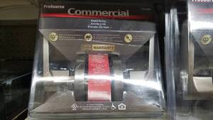 lot 1605 image: (11) ProSource Commercial Locking Door Handles - Grade 2 Stainless Steel