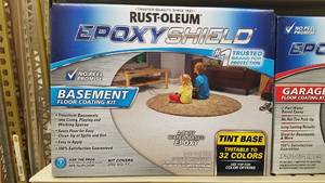 lot 1622 image: Rust-Oleum EPOXY Shield Basement Floor Coating Kit