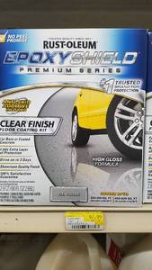 lot 1625 image: Rust-Oleum EPOXY Shield Premium Series Clear Finish Floor Coating Kit