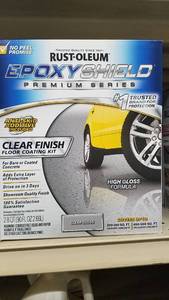 lot 1626 image: Rust-Oleum EPOXY Shield Premium Series Clear Finish Floor Coating Kit