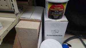 lot 2174 image: Firebrick and Castable Refractory Cement Repair for Bricks