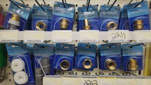 lot 2211 image: Inventory of Brass Hose Adapters and More