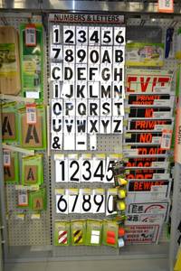 lot 2344 image: Inventory of Stick On NumbersLetters, Reflective Tape and More