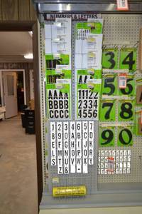 lot 2347 image: Large Inventory of Stick on Numbers, Letters and More