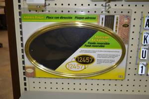 lot 2352 image: Brass Reversible Address Plaque
