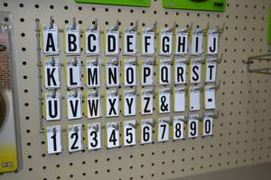 lot 2351 image: Lot of 1 Reflective Stick on Letters and Numbers