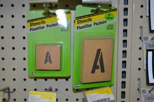 lot 2355 image: (6) Packs 2 and 1  Number and Letter Stencils