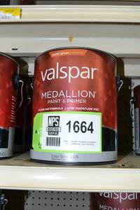 lot 1664 image: (3) 1 Gallon Valspar Medallion Paint & Primer Exterior Latex
