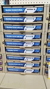 lot 925 image: (3) Parts Cabinets w Machine Screw Inventory 6-32 thru 38