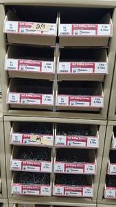lot 948 image: (2) Parts Cabinets w Assorted Self Drilling Screws Inventory