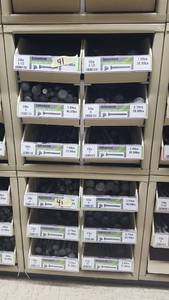 lot 960 image: (2) Parts Cabinets w Assorted Galvanized Carriage Bolts Sizes 38 through 12