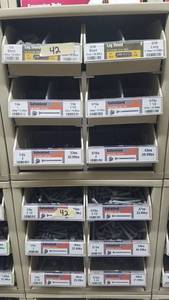 lot 961 image: (2) Parts Cabinets w Assorted Galvanized Lag Bolts and Shields 14 through 516