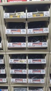 lot 963 image: (2) Parts Cabinets w Assorted Galvanized Lag Bolts and Shields 38 through 12